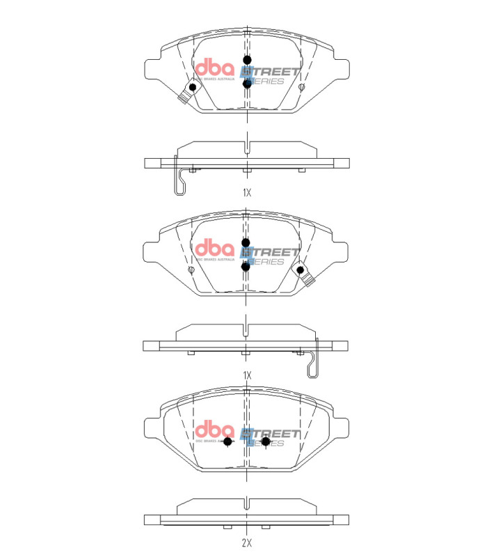 Picture of DBA 16-22 Chevrolet Spark Front Street Series Brake Pads