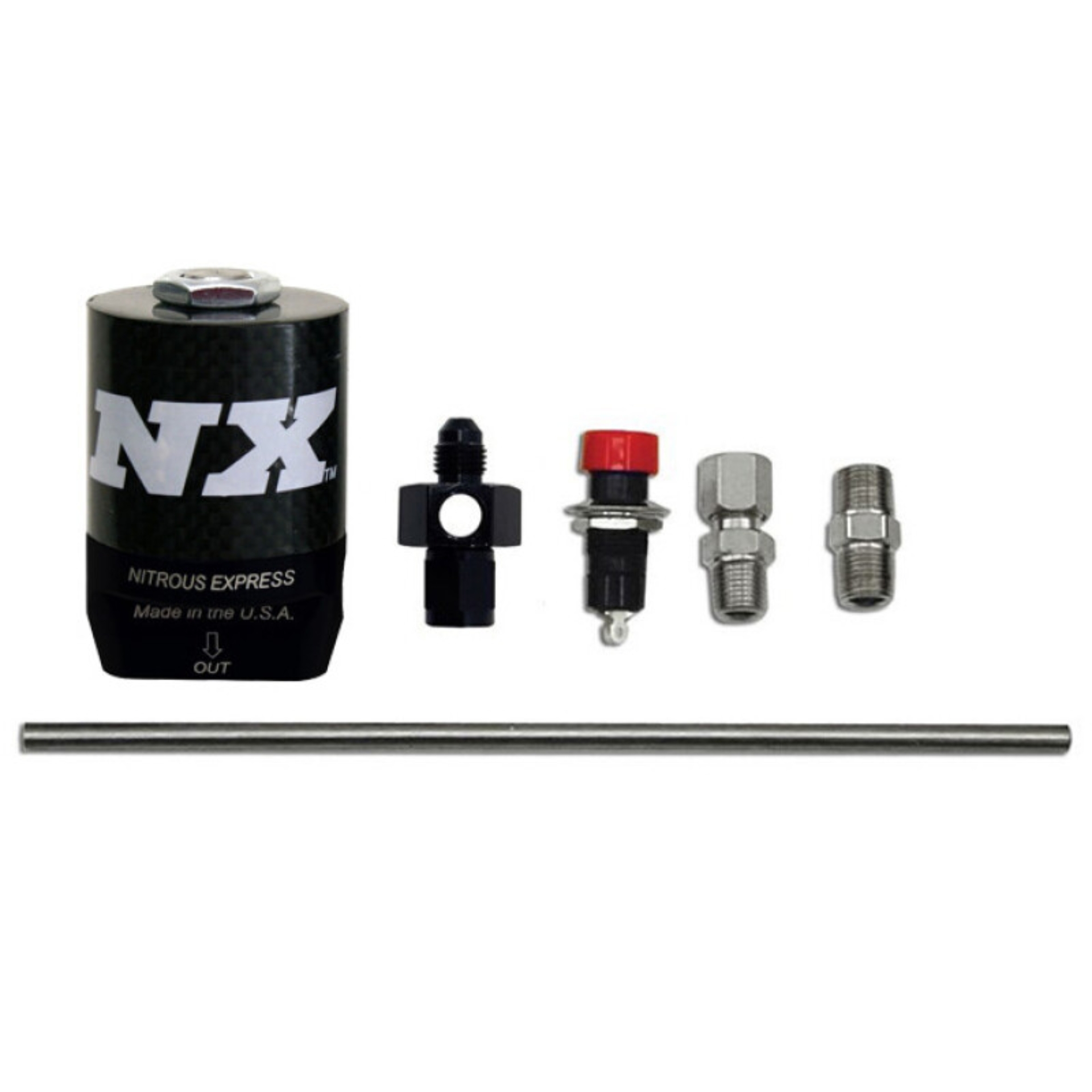 Picture of Nitrous Express Extreme Nitrous Purge Valve (6AN Manifold Push Button & Vent Tube)