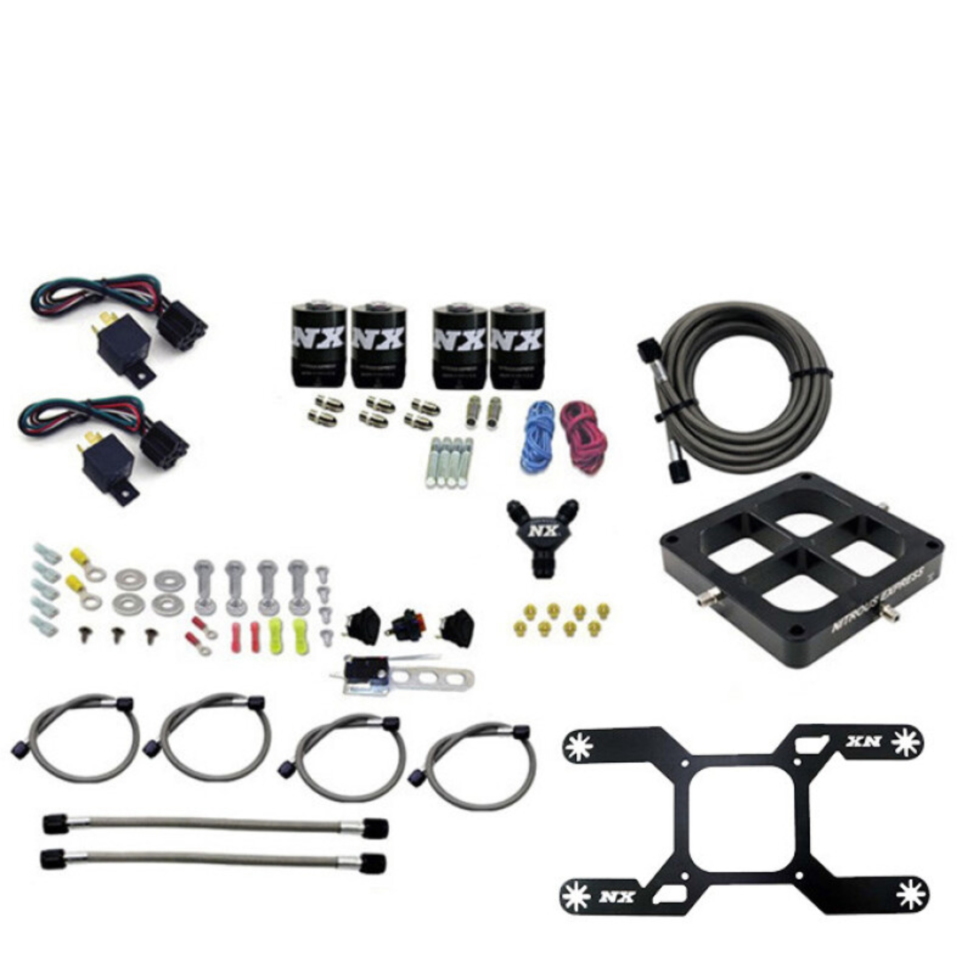 Picture of Nitrous Express Dry Quad Stage Billet Crossbar Plate System 100-2000hp (4500 Flange) w/o Bottle