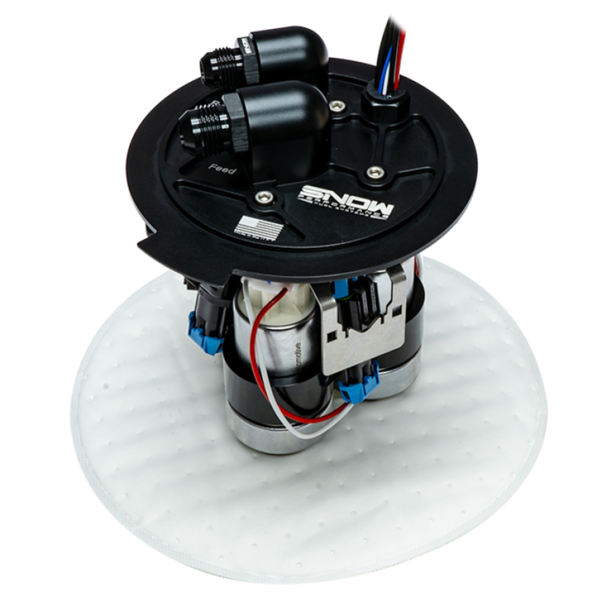 Picture of Snow Performance Chevrolet Camaro 5th Gen/Cadillac CTS-V 2nd Gen Xtreme Version Fuel Hat (3 Pump)