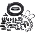 Picture of Snow Performance 10AN Braided Stainless Fuel Line Kit - Black Line