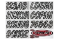 Picture of Hardline Boat Lettering Registration Kit 3 in. - 400 Transparent Clear/Black