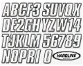 Picture of Hardline Boat Lettering Registration Kit 3 in. - 800 Transparent Clear/Black