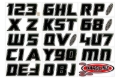 Picture of Hardline Boat Lettering Registration Installation Kit 3 in. - 900 Black