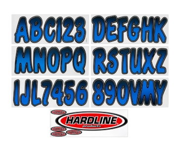 Picture of Hardline Boat Lettering Registration Kit 3 in. - 200 Blue/Black