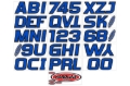 Picture of Hardline Boat Lettering Registration Kit 3 in. - 700 Blue/Black