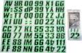 Picture of Hardline Snowmobile Lettering Registration Kit 2 in. - 500 Black/Kiwi Green