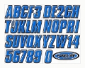 Picture of Hardline Boat Lettering Registration Kit 3 in. - 400 Blue Solid