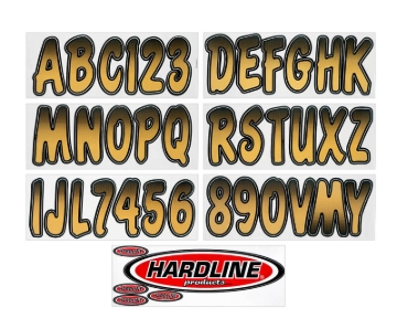 Picture of Hardline Boat Lettering Registration Kit 3 in. - 200 Beige/Black
