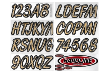 Picture of Hardline Boat Lettering Registration Kit 3 in. - 400 Brown/Black