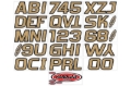 Picture of Hardline Boat Lettering Registration Kit 3 in. - 700 Brown/Black
