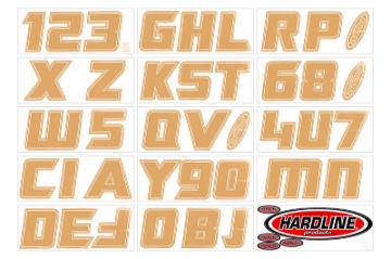 Picture of Hardline Boat Lettering Registration Installation Kit 3 in. - 900 Brown