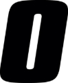Picture of Hardline Dirt Digits 3pk 4 in. - High Gloss Number 0 - Black