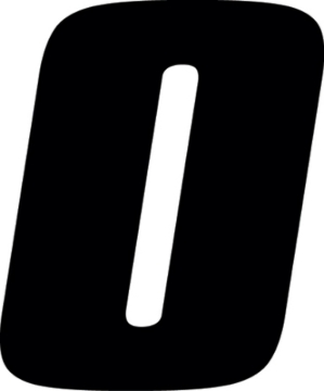 Picture of Hardline Dirt Digits 3pk 4 in. - High Gloss Number 0 - Black