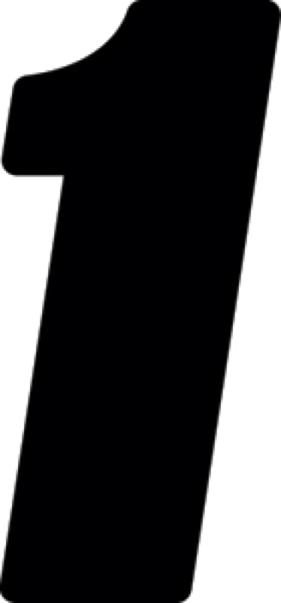 Picture of Hardline Dirt Digits 3pk 4 in. - High Gloss Number 1 - Black