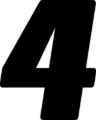Picture of Hardline Dirt Digits 3pk 4 in. - High Gloss Number 4 - Black