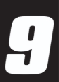 Picture of Hardline Dirt Digits 3pk 4 in. - High Gloss Number 9 - White