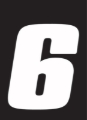 Picture of Hardline Dirt Digits 3pk 5.5 in. - High Gloss Number 6 - White