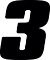 Picture of Hardline Dirt Digits 3pk 7 in. - High Gloss Number 3 - Black