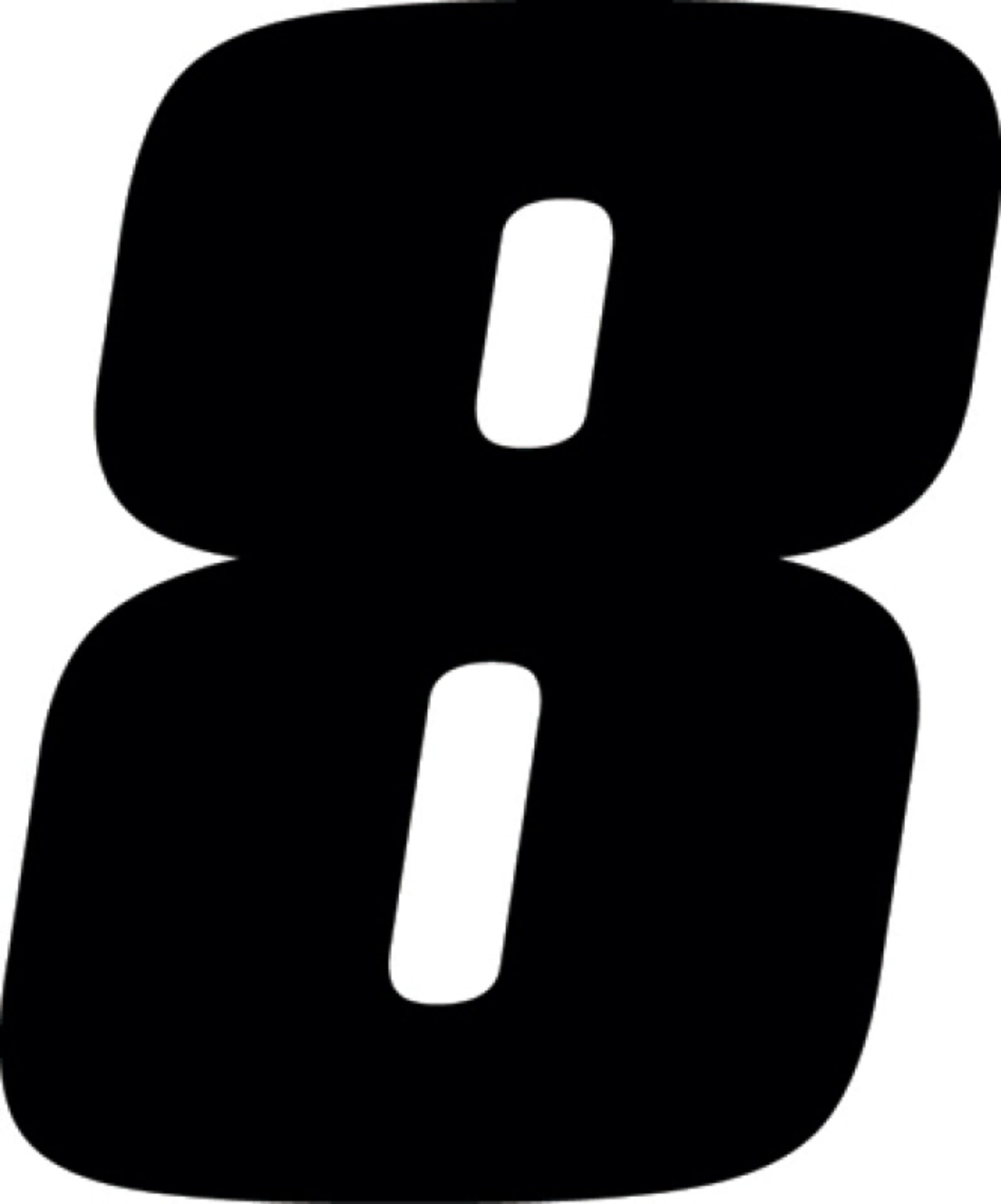 Picture of Hardline Dirt Digits 3pk 7 in. - High Gloss Number 8 - Black