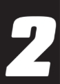 Picture of Hardline Dirt Digits 3pk 7 in. - High Gloss Number 2 - White