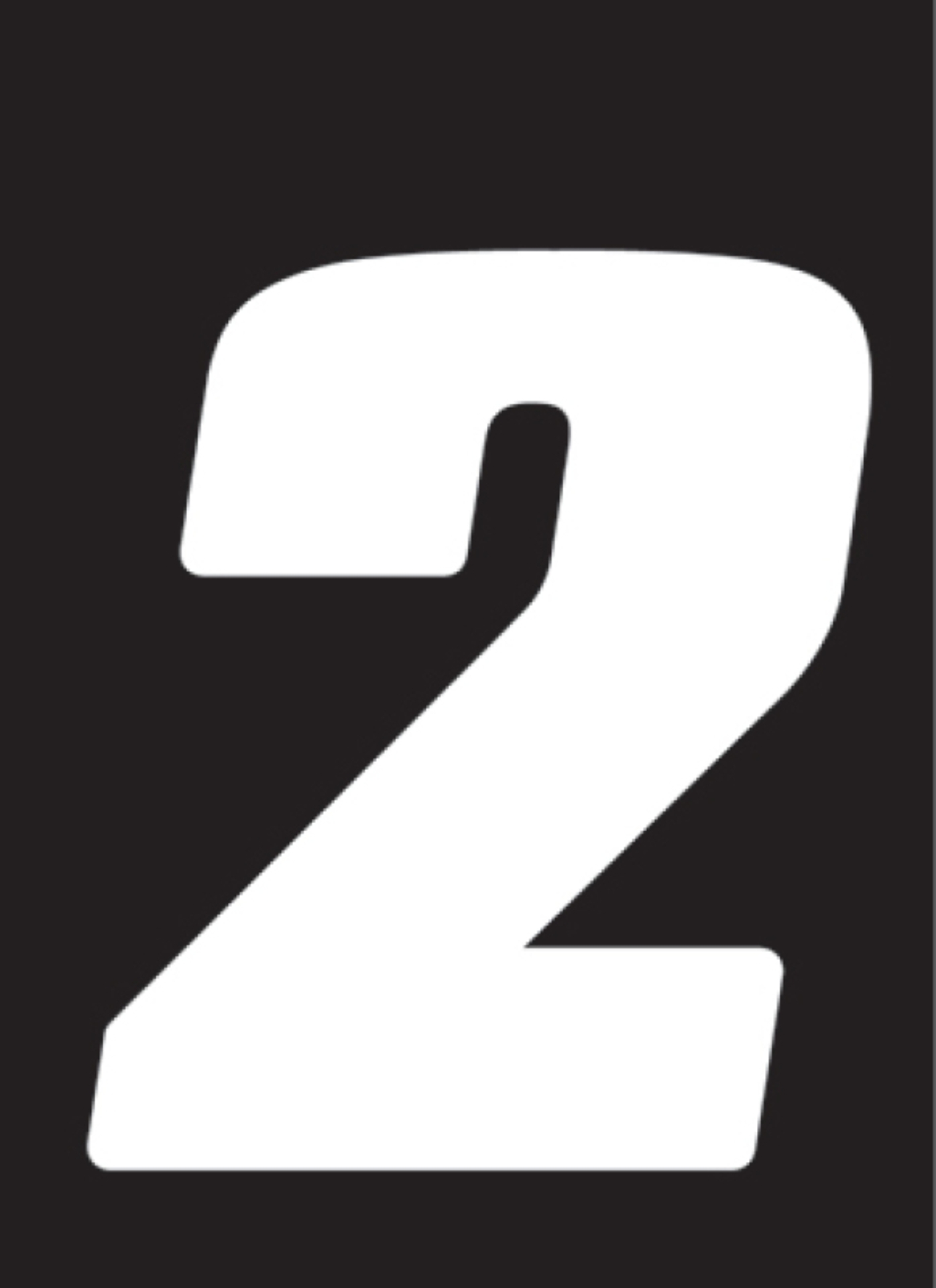 Picture of Hardline Dirt Digits 3pk 7 in. - High Gloss Number 2 - White