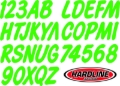 Picture of Hardline Boat Lettering Registration Kit 3 in. - 400 Lime Green Solid
