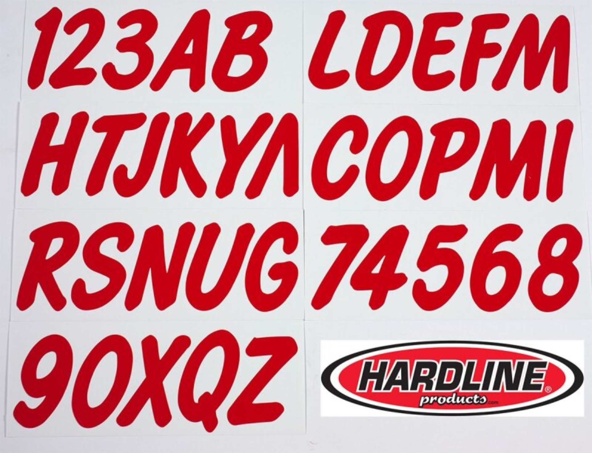 Picture of Hardline Boat Lettering Registration Kit 3 in. - 400 Lava Red Solid