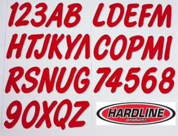 Picture of Hardline Boat Lettering Registration Kit 3 in. - 400 Lava Red Solid