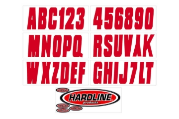 Picture of Hardline Boat Lettering Registration Kit 3 in. - 350 Red Solid