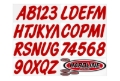 Picture of Hardline Boat Lettering Registration Kit 3 in. - 400 Red Solid