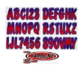 Picture of Hardline Boat Lettering Registration Kit 3 in. - 200 Red/Purple