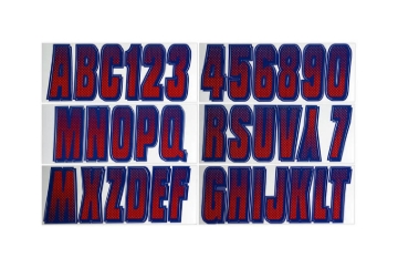 Picture of Hardline Boat Lettering Registration Kit 3 in. - 300 Red/Purple