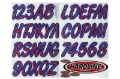 Picture of Hardline Boat Lettering Registration Kit 3 in. - 400 Red/Purple