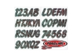 Picture of Hardline Boat Lettering Registration Kit 3 in. - 400 Burgundy/Black