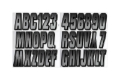 Picture of Hardline Boat Lettering Registration Kit 3 in. - 300 Silver/Black