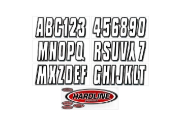 Picture of Hardline Boat Lettering Registration Kit 3 in. - 320 Silver/Black