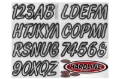 Picture of Hardline Boat Lettering Registration Kit 3 in. - 400 Silver/Black