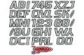 Picture of Hardline Boat Lettering Registration Kit 3 in. - 700 Silver/Black