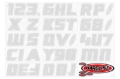 Picture of Hardline Boat Lettering Registration Installation Kit 3 in. - 900 Silver