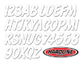 Picture of Hardline Boat Lettering Registration Kit 3 in. - 400 White Solid