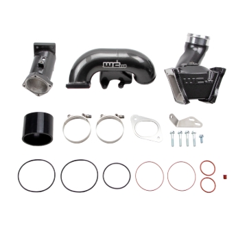 Picture of Wehrli 2007.5-10 Chevrolet Duramax LMM 3in. Y-Bridge Kit - Cat Yellow