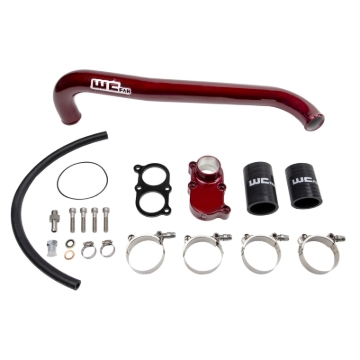 Picture of Wehrli 01-05 Duramax LB7/LLY Thermostat Housing Kit - Candy Red