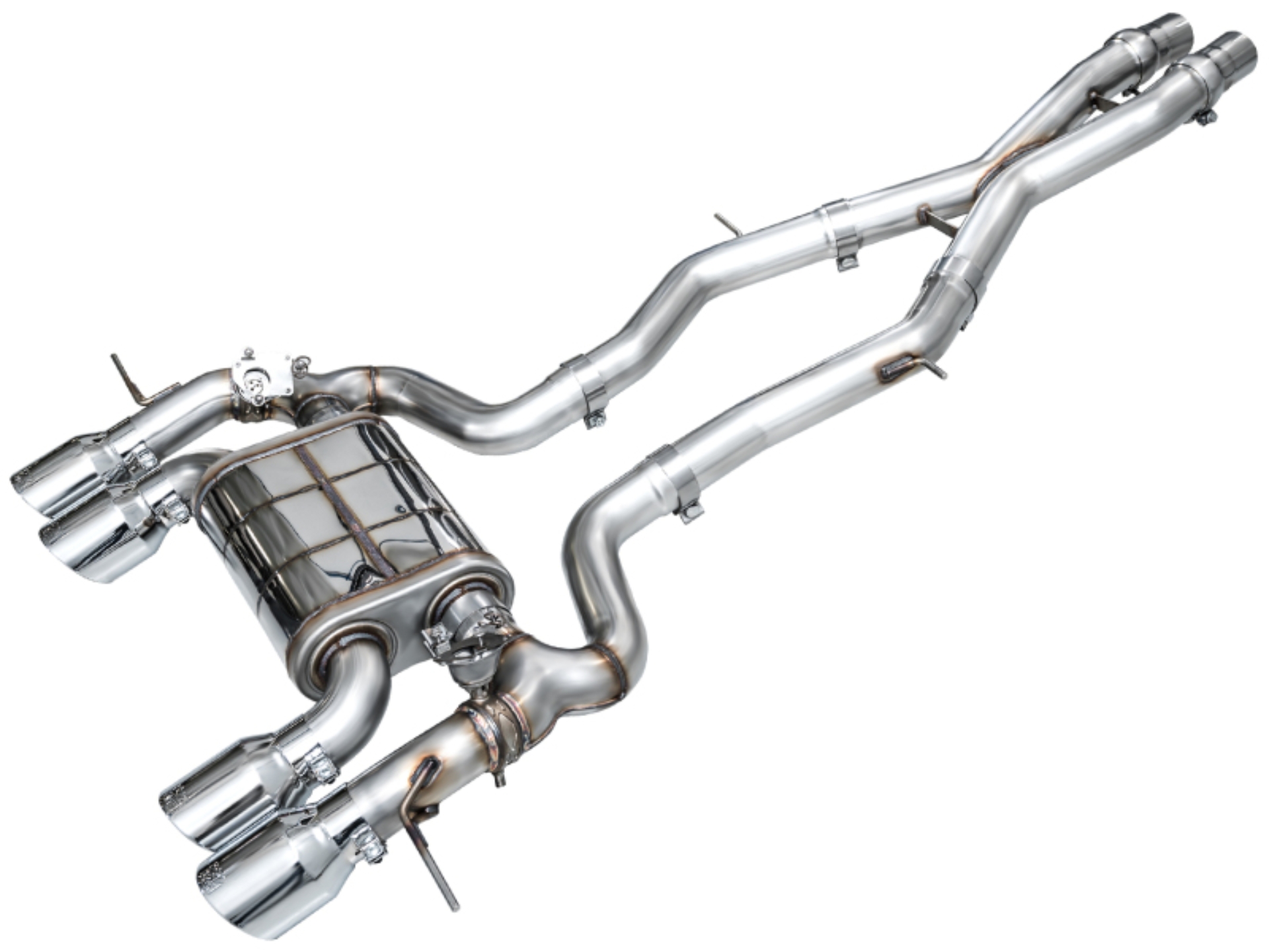 Picture of AWE Tuning 23-24 BMW G87 M2 SwitchPath Edition Exhaust - Chrome Silver Tips