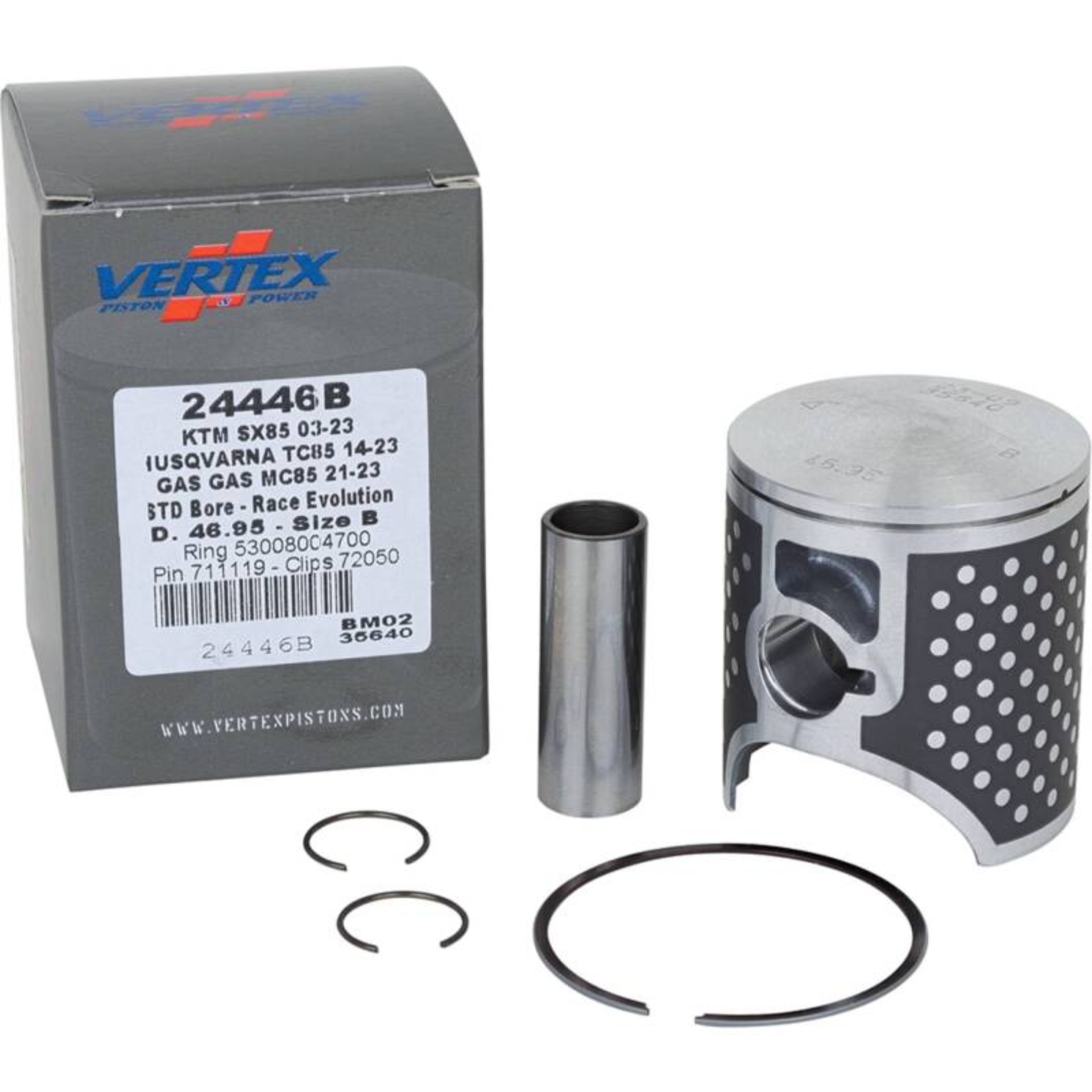 Picture of Vertex Piston 03-24 KTM 85 SX 85cc Cast Race Evolution Piston Kit