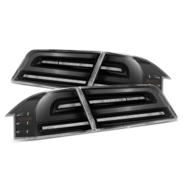 Picture of AlphaRex 12-21 Tesla Model S LUXX-Series LED Tail Lights - Alpha-Black