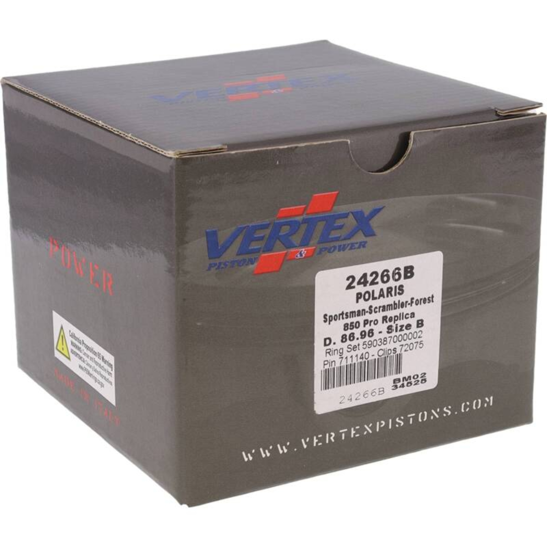 Picture of Vertex Piston 13-22 Polaris Scrambler 850 850cc Forged Replica Piston Kit