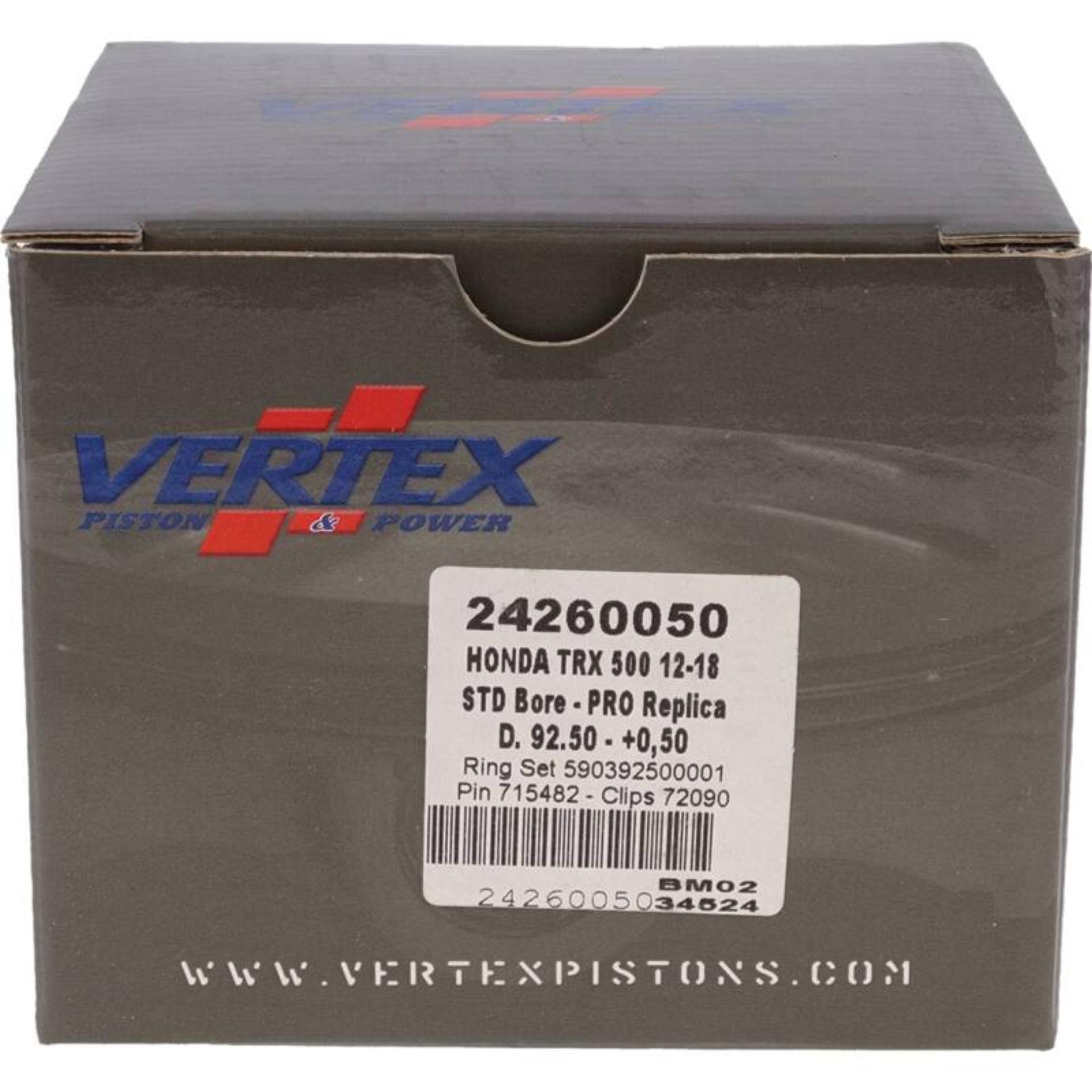 Picture of Vertex Piston 15-23 Honda Pioneer 500 500cc +0.50mm Oversized Forged Replica Piston Kit