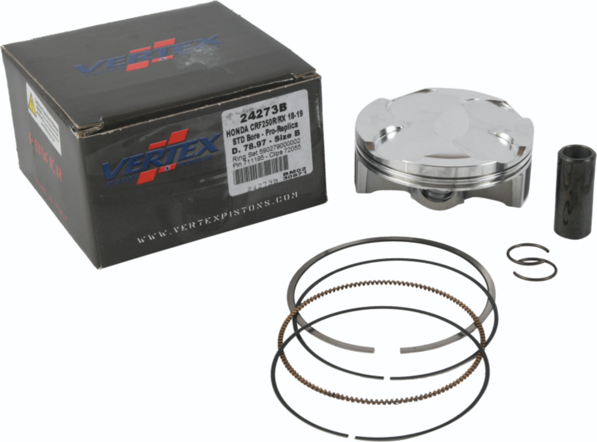 Picture of Vertex Piston 18-19 Honda CRF 250 R 250cc Forged Replica Piston Kit