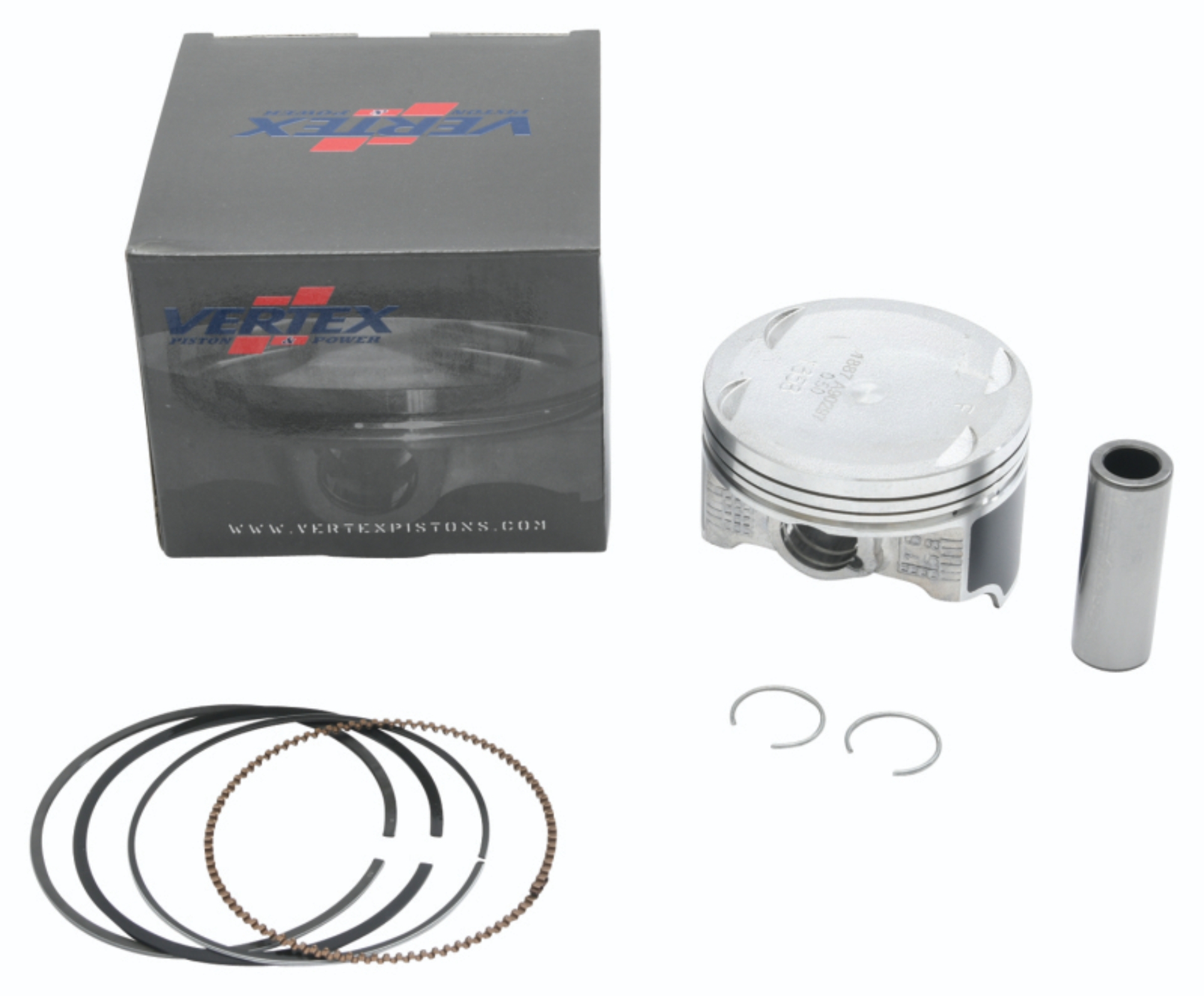 Picture of Vertex Piston 04-09 Kawasaki KFX 700 V-Force 700cc +0.50mm Oversized Cast Replica Piston Kit
